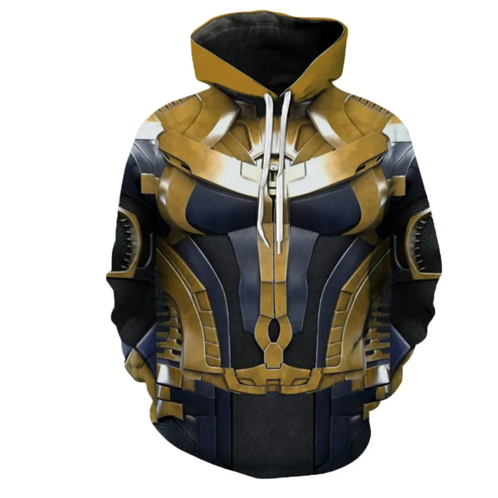 Косплей Мстители: Endgame Thanos Железный человек супергерой 3D Печатный свитер для