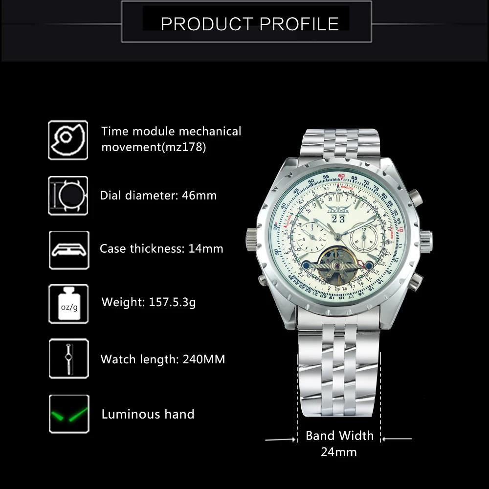Часы WINNER Fashion Business автоматические механические наручные часы мужские лучшие