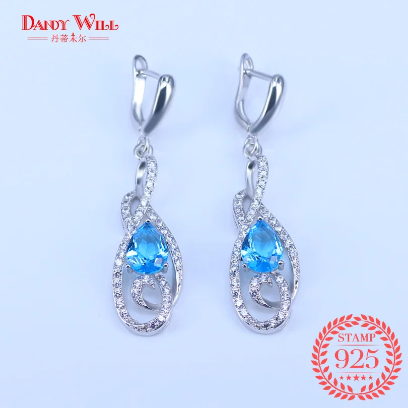 4 шт 2018 Новое поступление привлекательные небесно-голубые камни Ювелирные наборы