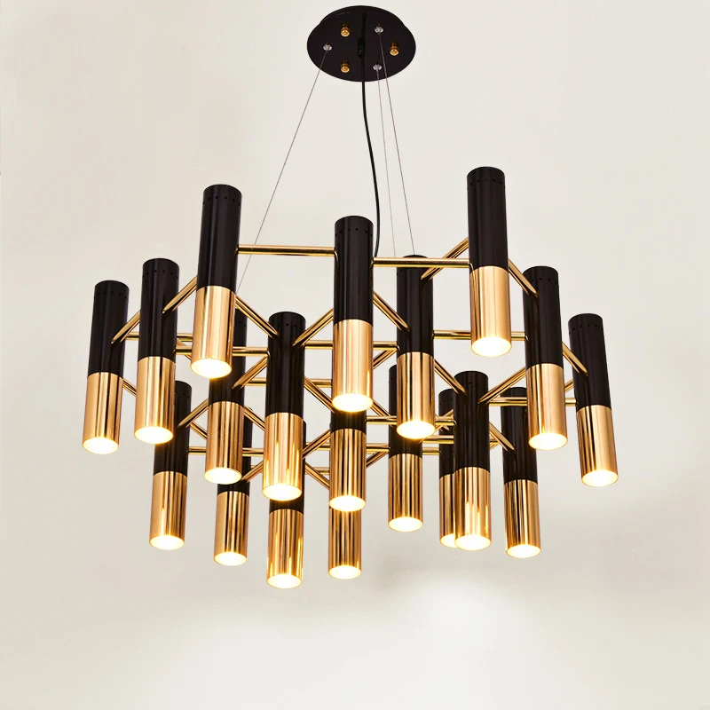 De светильник полный Ike трубы светодиодный люстра лампа металлическая трубка