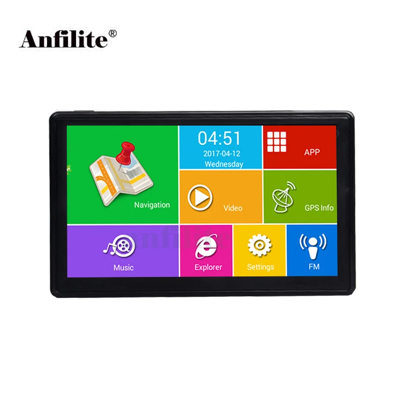 Anfilite 10 шт. 7 дюймовый емкостный экран DDR 512M ROM 16GB Автомобильный навигатор AVIN Android 4.4.2