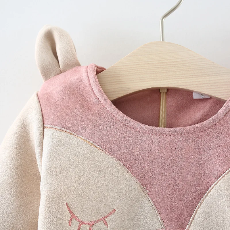 VearDoller Girls Dress Autumn Cute Fox Pattern Kids Dresses for 1-6 Years Baby Girl Clothes Children's Outwear Casual | Детская