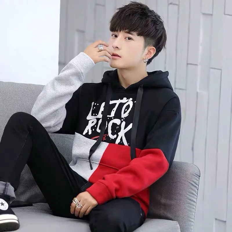 Новинка весна осень 2019 Мужская модная толстовка с капюшоном для учеников младшей