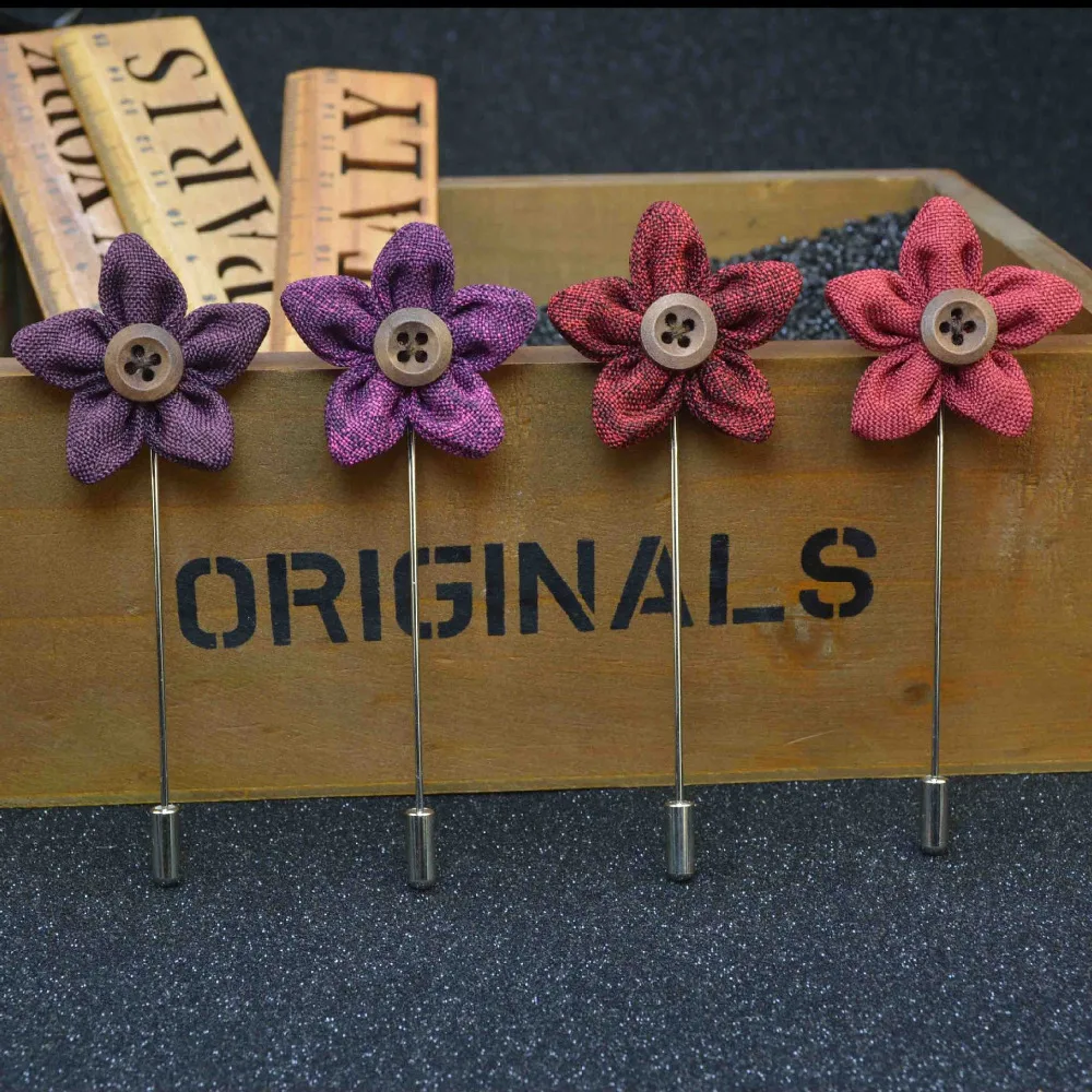 Mdiger букет с цветами нагрудные штырьки для мужчин кнопка костюма Броши из ткани