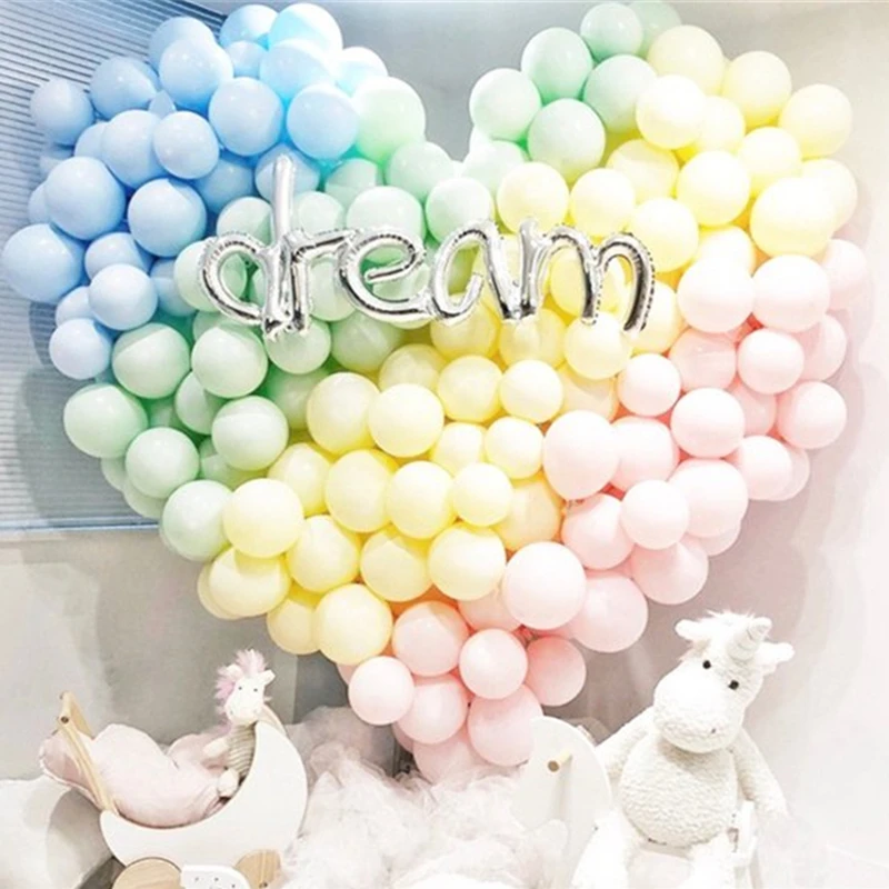 200 шт 5 дюймов/10 дюймов/12 дюймов Macaroon круглые плотные воздушные шары вечерние
