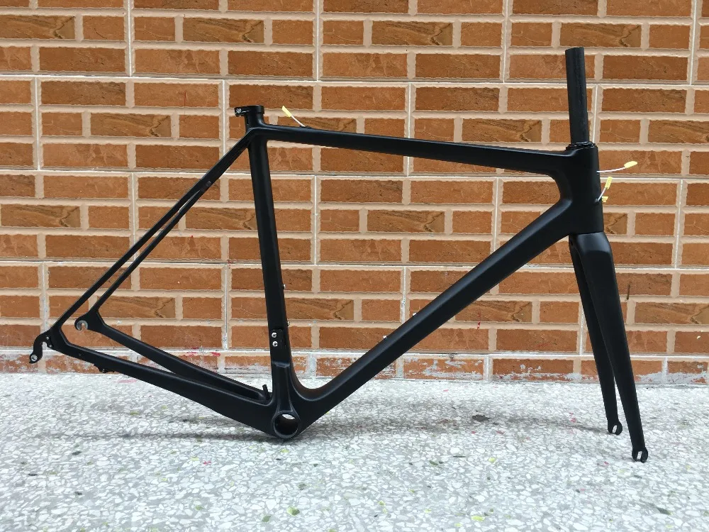 Классический дизайн FASTERWAY PRO full black без логотипа углеродный набор рам для дорожных велосипедов: карбоновая рама+ подседельный штырь+ вилка+ зажим+ гарнитура, ems