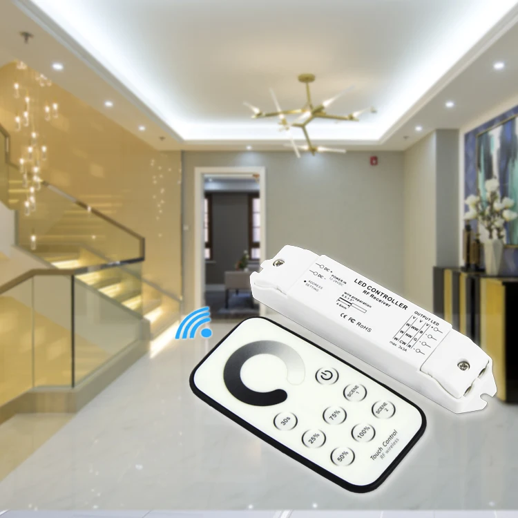 T1 + R3 DC12V 24V одноцветный светодиодный сенсорный диммер мини RF пульт дистанционного