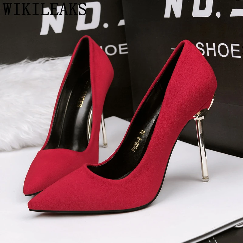 Dress Shoes Women Elegant Red Heels For Pumps Wedding Office Sexy High New Arrival 2022 Buty | Обувь