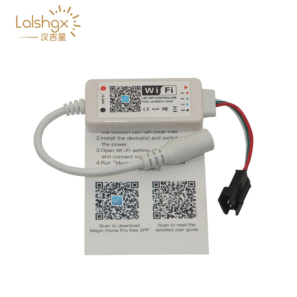 DC12V-24V mini SPI WIFI контроллер magic home полный цвет для WS2811 Светодиодная лента | Лампы и