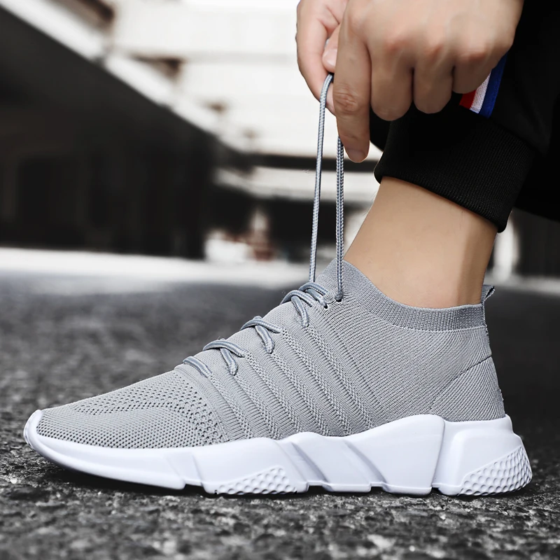Plus Size Men Running Shoes Breathable Gym Sport Sneakers Outdoor Professional Trainers Zapatillas Hombre Chaussure Homme | Спорт и