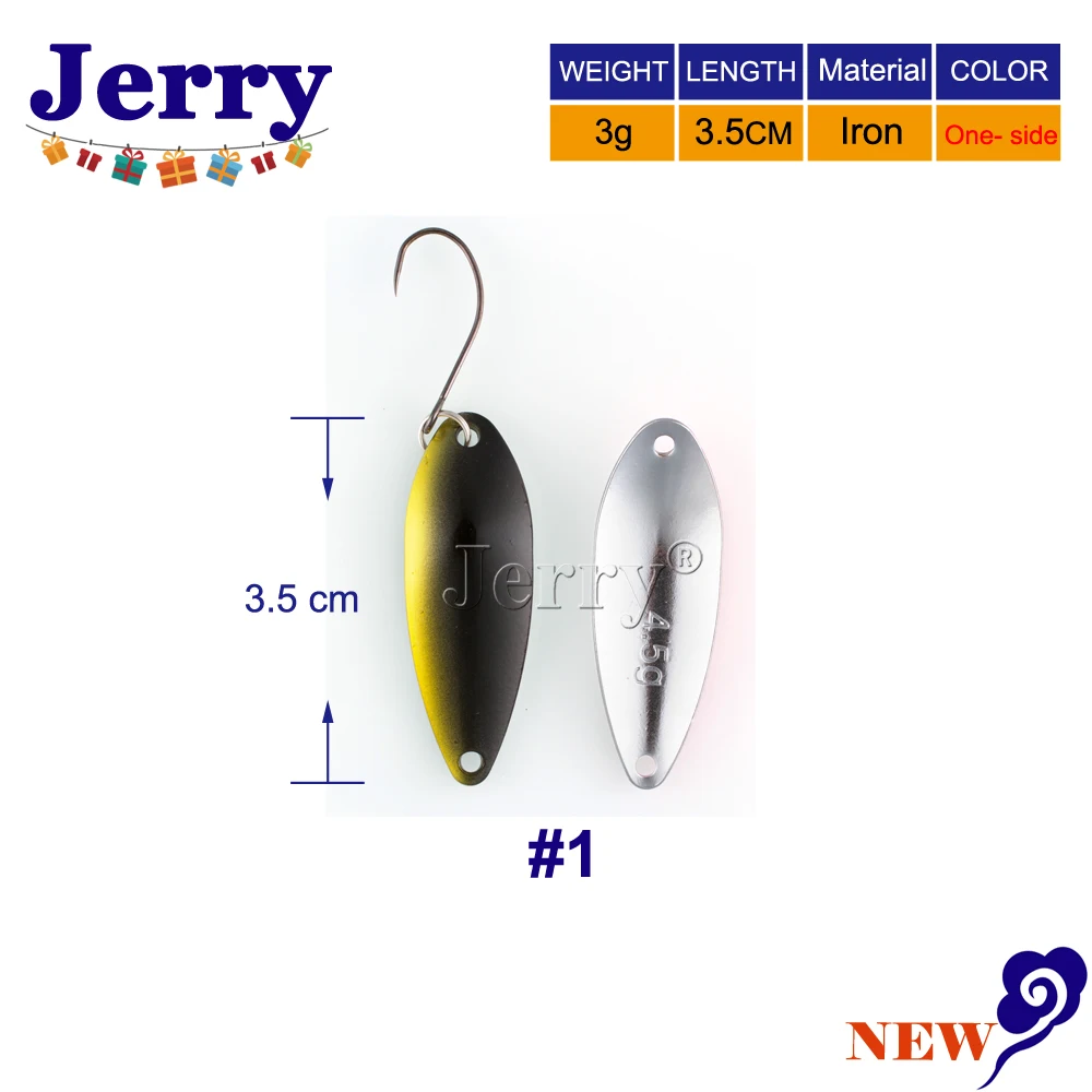 Jerry 3 г 4 5 Высокое качество рыболовные ложки зона форели приманки pesca микро для