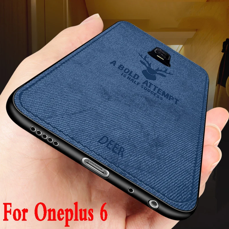 Чехол для Oneplus 6 с тканевым узором one plus чехол 1 + Силиконовый противоударный в