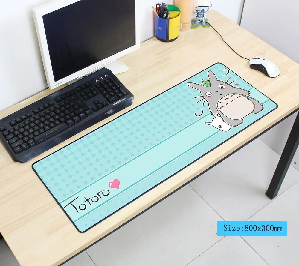 size 800x300x2mm Тоторо коврик для мыши 80x30 см Коврик для мыши notbook компьютерный коврик для мыши подарок на Хэллоуин игровой коврик геймер к клавиатуре коврики для мыши - Цвет: size 800x300x2mm