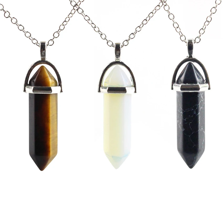 Meetcute подвеска с натуральным кристаллом шестигранная ожерелье камнем в виде