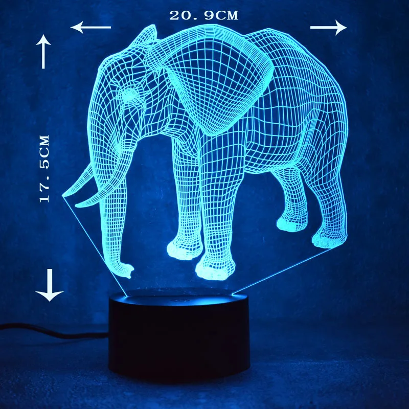 Новый Слон 3d Led маленький ночник умный дом Usb детская лампа детские игрушки