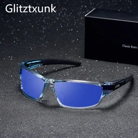 glitztxunk sunglasses mens polarized driving sports sun glasses for men women square color mirror luxury brand designer oculos