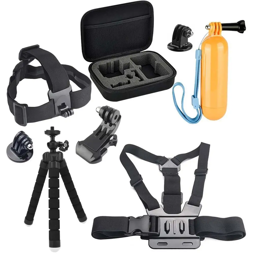GloryStar для Gopro, набор аксессуаров для go pro hero 6, 5, 4, 3, комплект, 3-полосная селфи-Палка для Eken h8r, для xiaomi, для yi, EVA, чехол VS77
