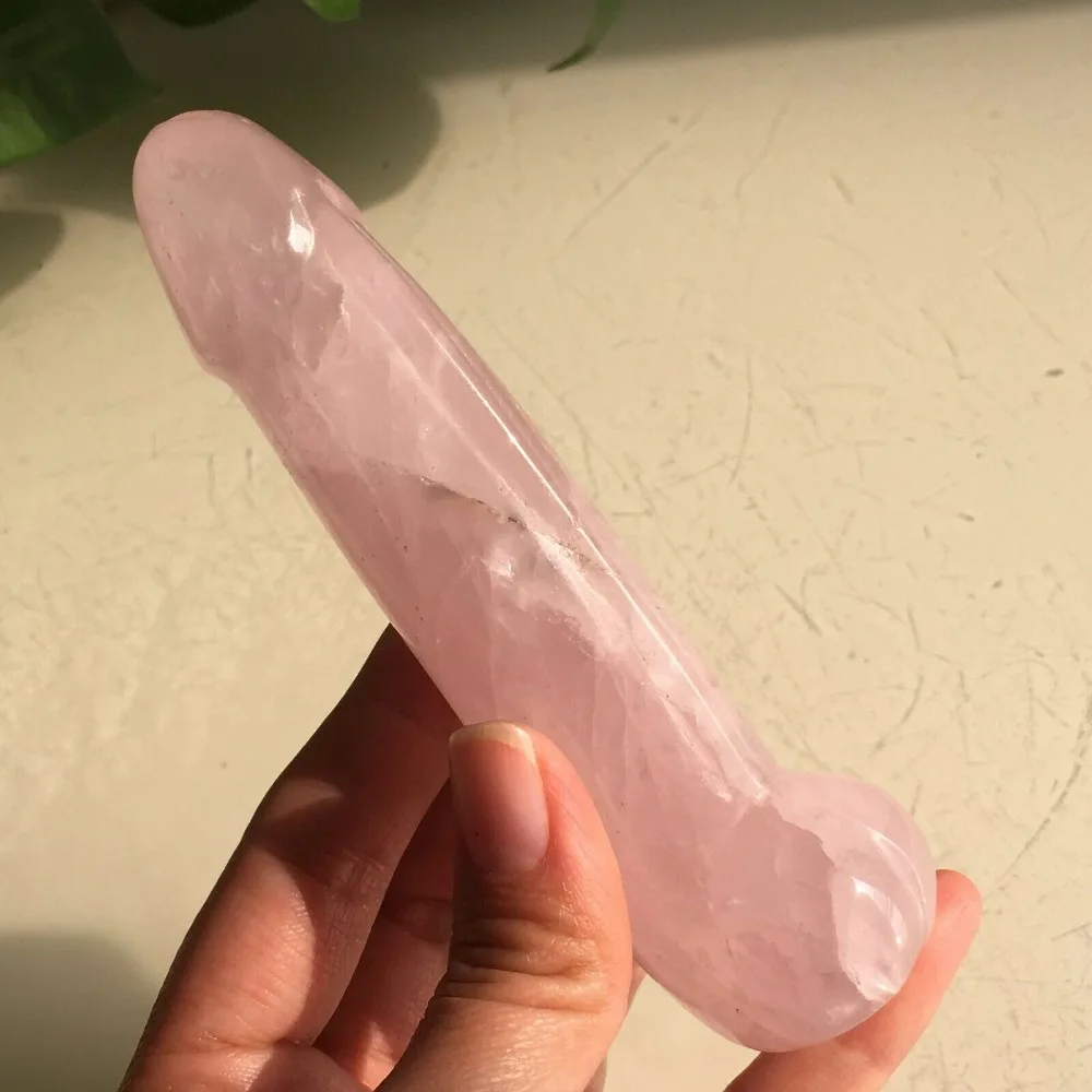 Топ 142 g Naturalrose QUARTZ розовый с кристаллами|crystal tumblers|crystal roundcrystal leather |