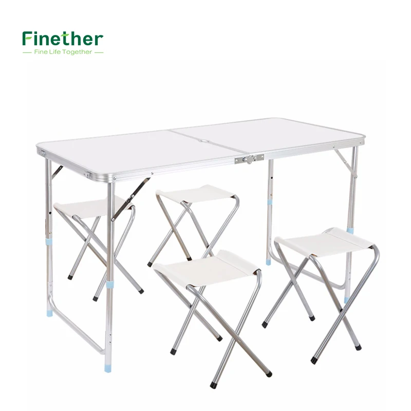 Складной алюминиевый стол Finether регулируемый по высоте портативный для