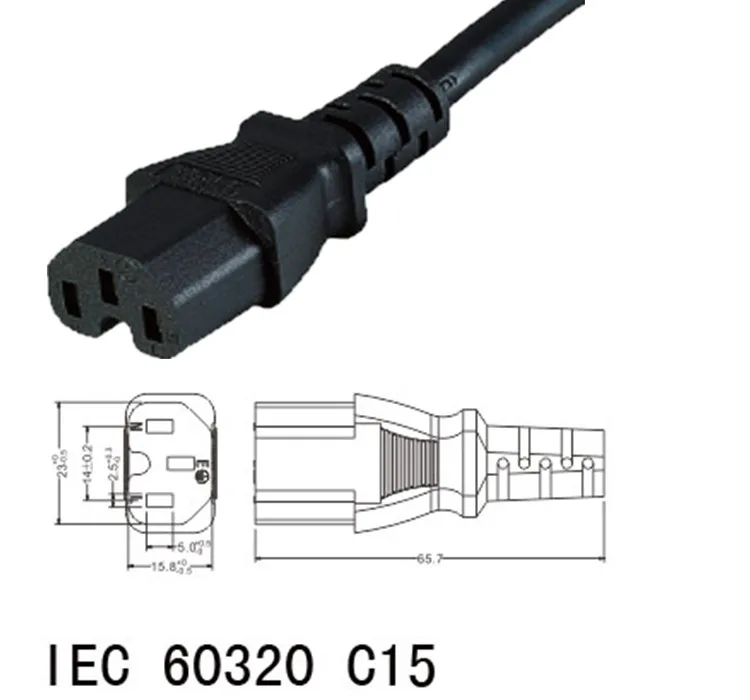 1 5 м футов IEC 320 C14 к C15 PDU UPS Удлинительный кабель шнура питания Папа-мама 10 шт./лот |