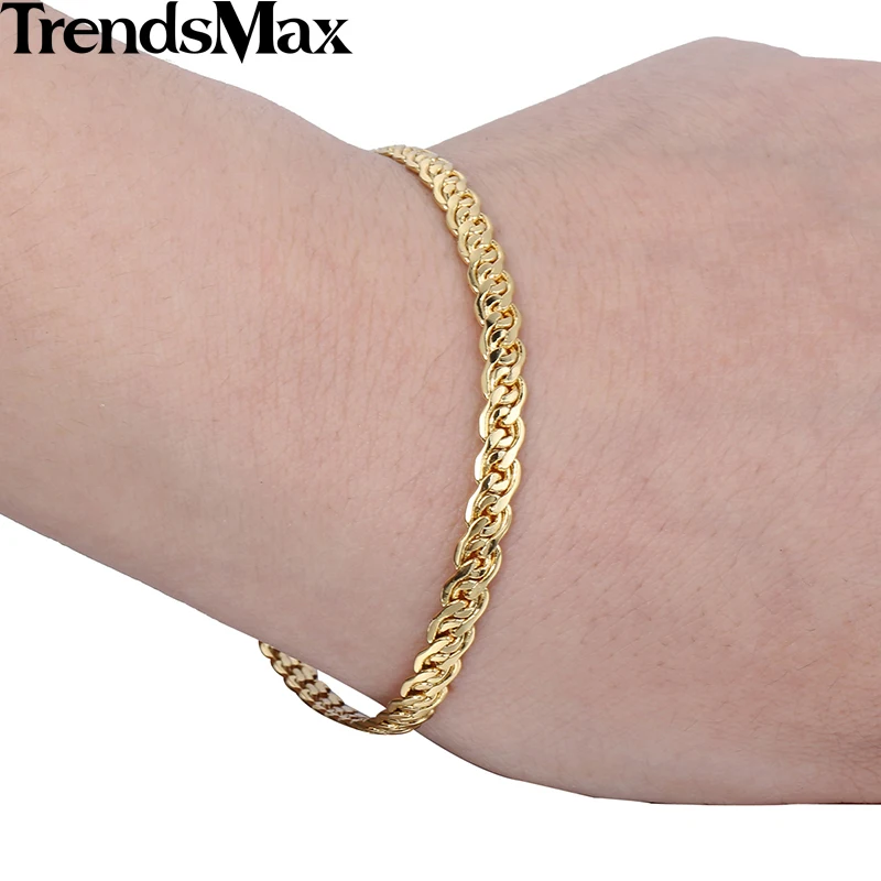 Женские браслеты Trendsmax золотые 585 пробы подарки для женщин 2018 золото/розовое