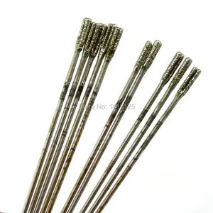 20 шт. 2 мм, с алмазным покрытием Lapidary дрель игла с ушком Твердые биты 1 # ювелирные инструменты для камня Ювелирные изделия драгоценный камень агат