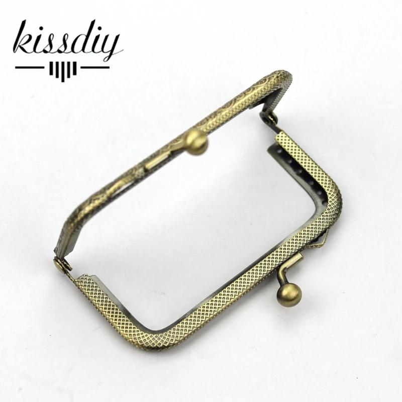 KISSDIY 10 шт./лот 8 5 см Бронзовый квадратныая металлическая рамка для кошелька