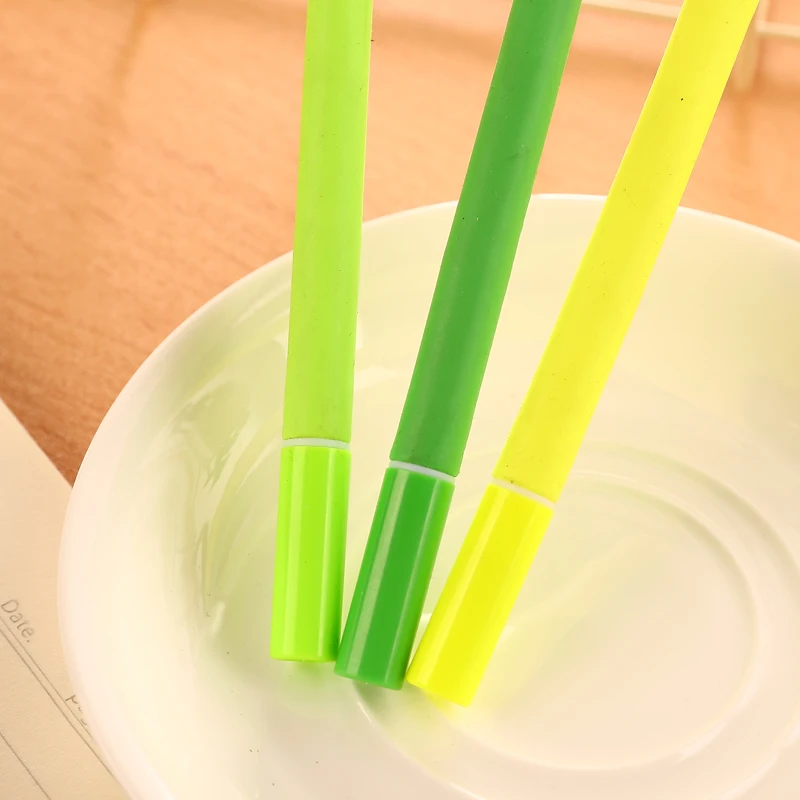 

10pcs/lot Lovely Plant Gel Pens Green Grass Gel Pens Office Stationery Supplies School Writing Pens 0.5mm