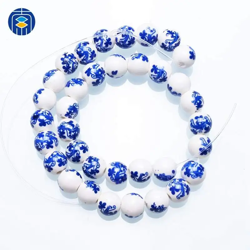 PB-R-004 JuleeCrystal круглые 10 мм винтажные китайские керамические, фарфоровые шарики бусины для ожерелья браслеты Изготовление ювелирных изделий - Цвет: PB-R-004