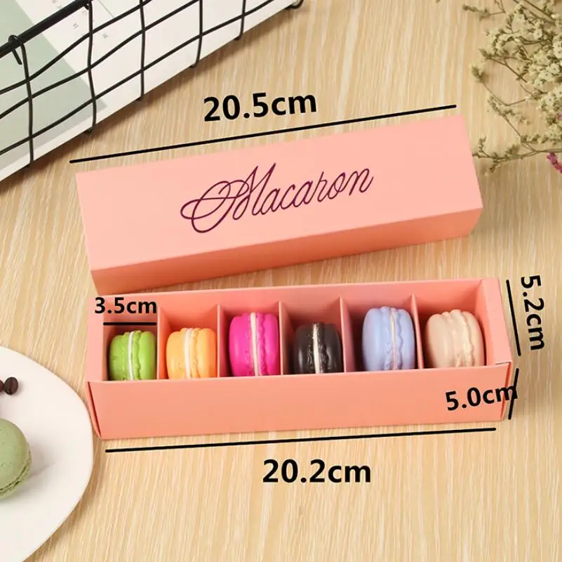 Макарон Розничная бумажная упаковка коробки для шоколада домашнее печенье