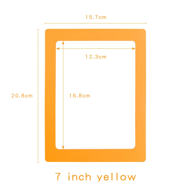 Yellow 7 inch YIBAI 6/7/10 дюймов магнитная фоторамка Применение для холодильника и железа ворсом на внутренней поверхности показать картинку из ПВХ - Цвет: Yellow 7 inch