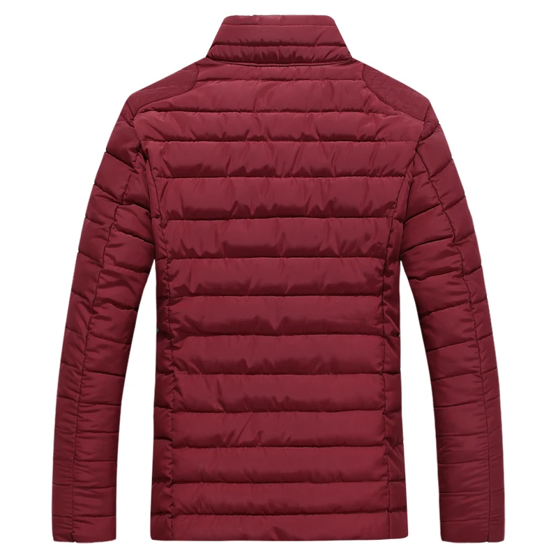 Parka Men Winter Jacket Cotton Padded Warm thicken Short coat Clothing Stand Collar Male Solid 5XL | Мужская одежда