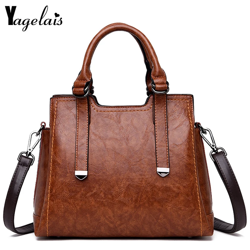 

2019 Handbags New The Big Capacity Bags For Women Leather Shoulder Messenger Bag Soft Ladies Crossbody Messenger Female