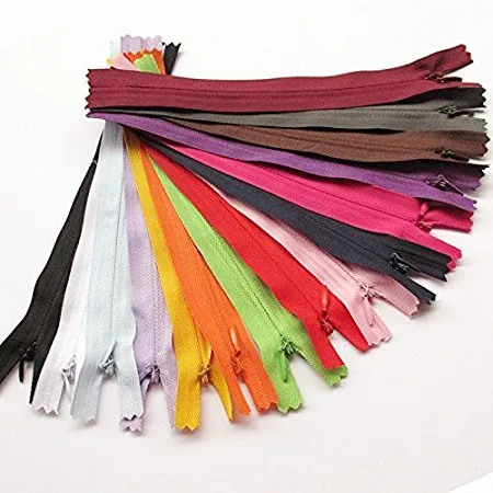 

30 шт невидимые молнии Подушка одежды платье Одежда Подушка 15 видов цветов 20 дюймов 50 см