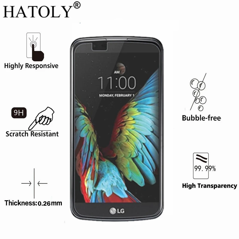 2 шт стекло для LG K10 закаленное 2.5D 9H Защита экрана M2 HD закаленная защитная пленка +