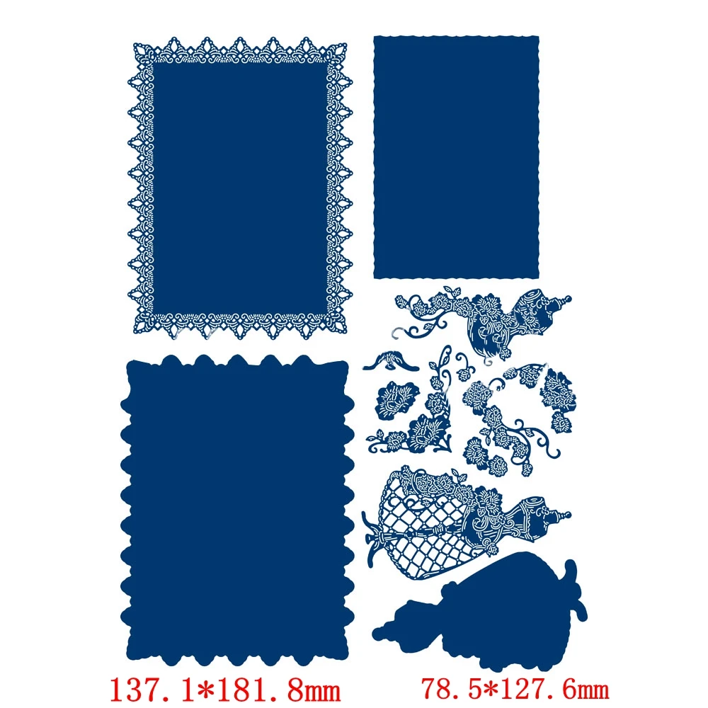 Кружевная прямоугольная рамка металлические трафареты для высечки сделай сам