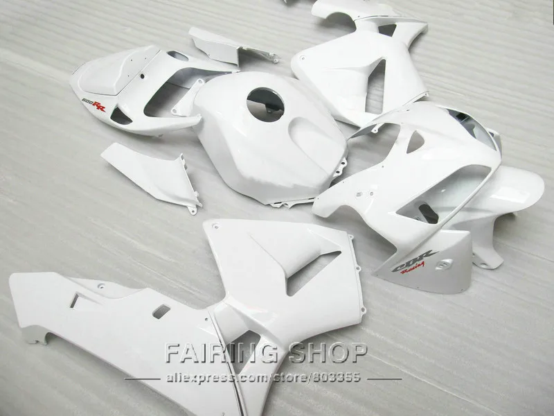 Белые Обтекатели для Honda CBR 600 RR 2006 2005 (100% fit ) cbr600rr 05 06 комплект обтекателей из АБС