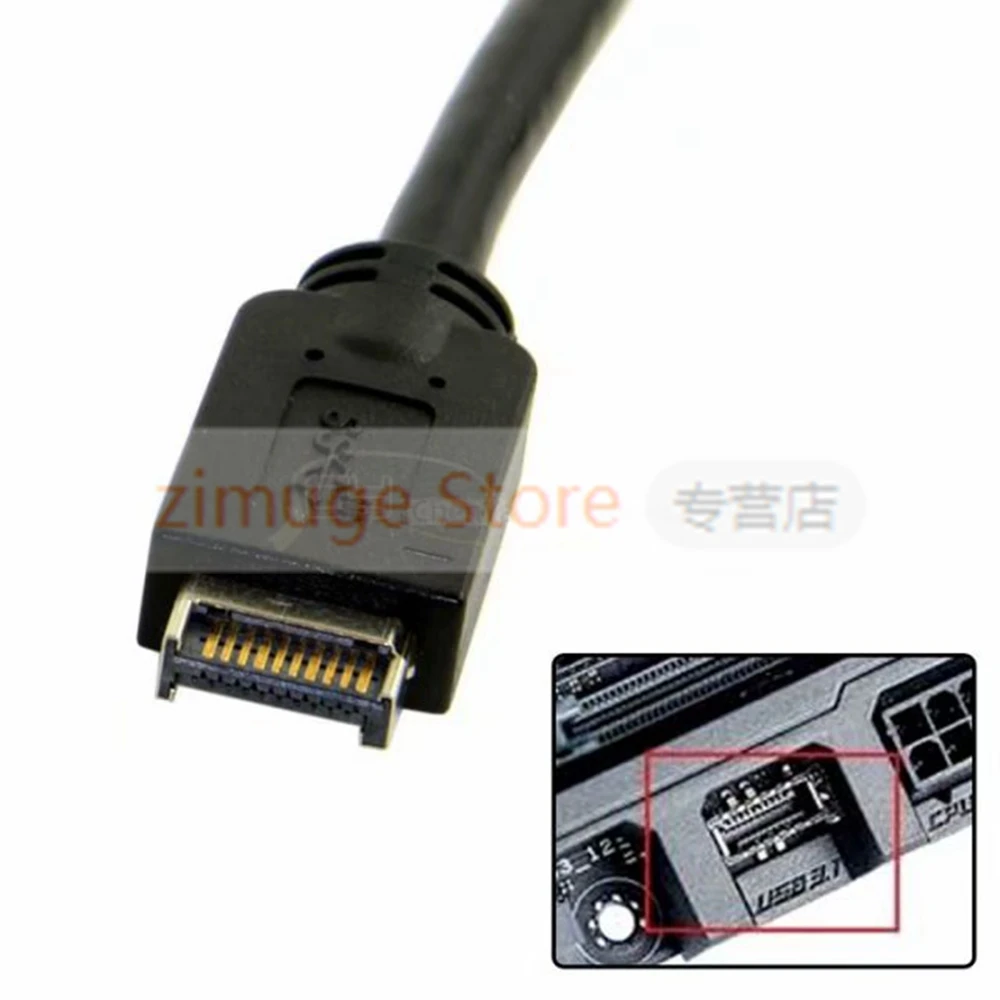 USB 3,1 Разъем передней панели типа E для USB-C типа C Женский Материнская плата линия расширения Соединительный кабель с креплением