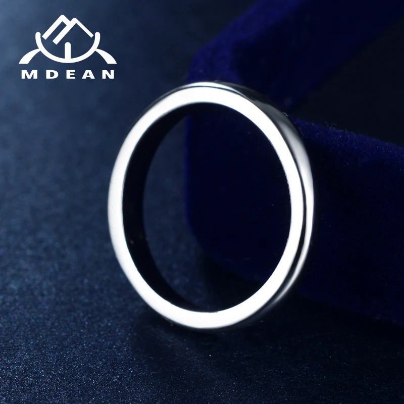 Кольцо MDEAN круглое из белого золота для женщин ювелирное изделие с прозрачным