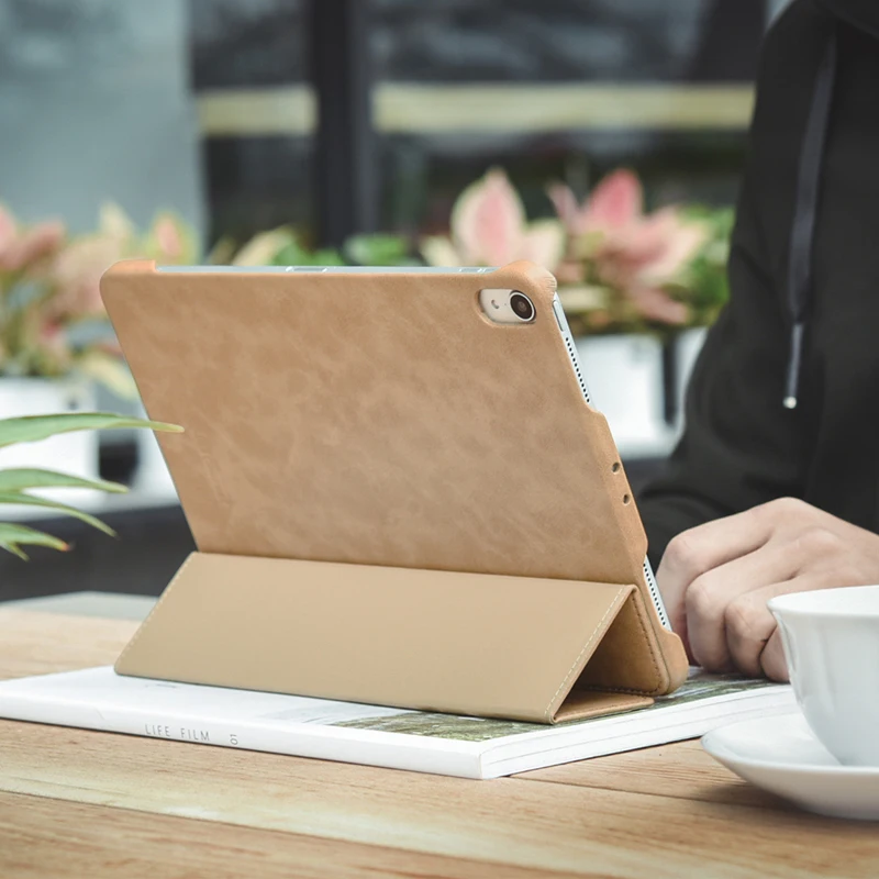 Чехол Icarer для iPad Pro 11 2018 дюйма винтажный откидной книжка из искусственной кожи