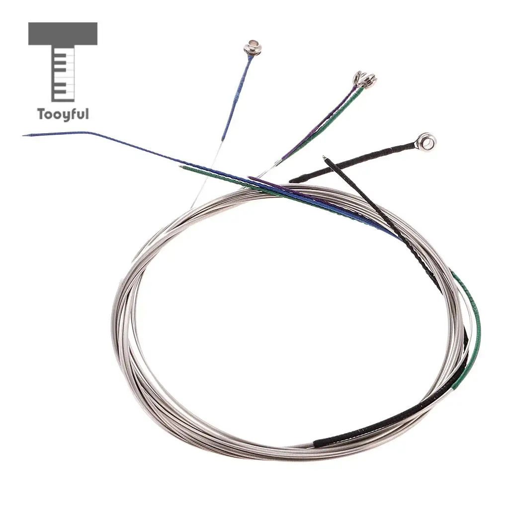 

Tooyful Set of 4 Pieces 4/4 Viola Strings Set-German Silver Alloy Accessories A-D-G-C for Viola Replacement Strings