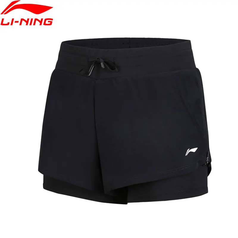 Li Ning женские тренировочные шорты обычная посадка 88.8% полиэстер 11.2% спандекс
