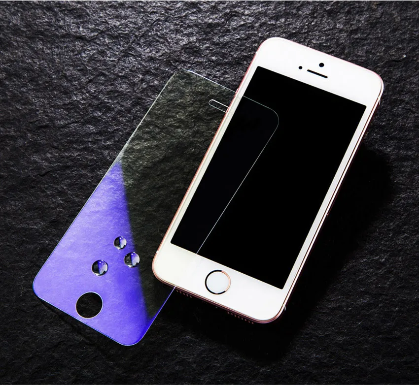 Ультратонкое закаленное стекло с защитой от синего света для iPhone 7 8 6 6S Plus 5S 5 5C SE