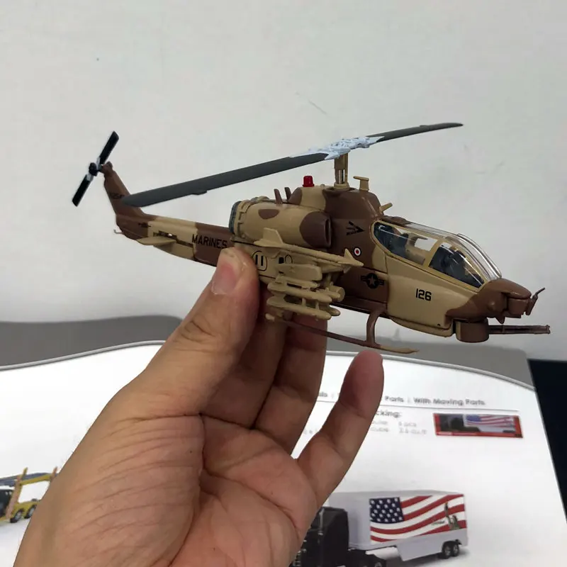 AH-1W AMER 1/72 масштаб военная модель игрушки USAF истребитель F35, F22, F14, F18, B2, B52, F-4C, A10 литой под давлением самолет модель игрушки для коллекции/подарок - Цвет: AH-1W