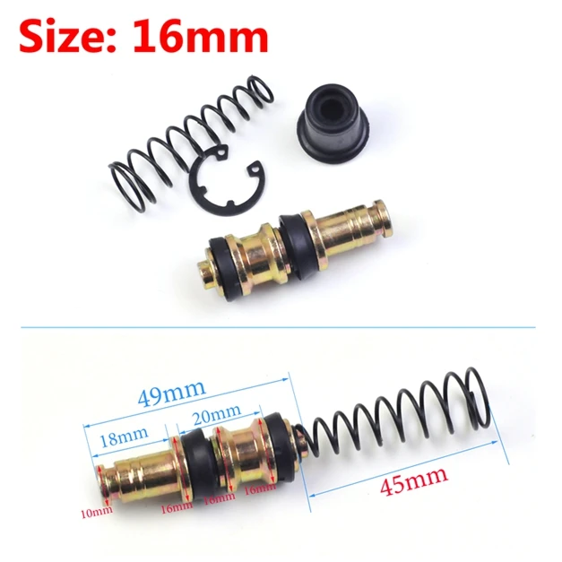 16mm Бортового фрикциона с тормозом для мотоцикла 11 мм 12,7 мм 14 мм 16 mmpiston плунжера ремонт Наборы цилиндр поршневые установки Аксессуары для ремонта 1 комплект - Цвет: 16mm