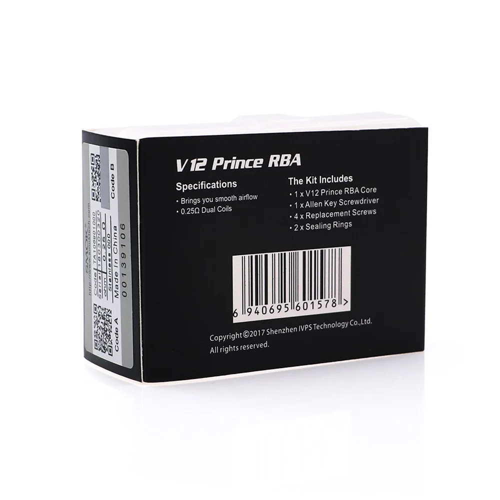 100% оригинал SMOK TFV12 Prince RBA с сопротивлением 0.25ohm для Замена атомайзера катушка