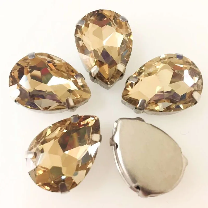 Бесплатная доставка! Светлый кофейный каплевидный хрустальный камень для
