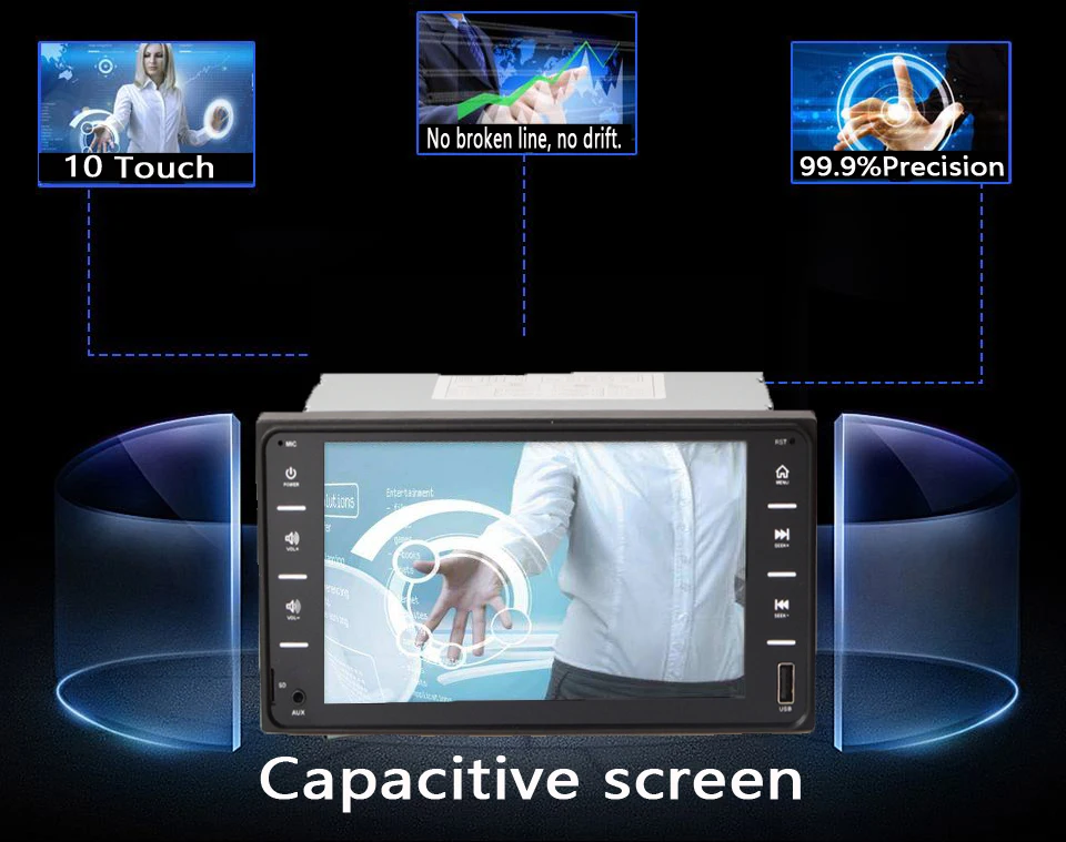 Для TOYOTA COROLLA Camry бренд Land Cruiser Hilux PRADO RAV4 Carradio 7 &quotэкран gps BT USB AUX TFT сенсорный экран 2