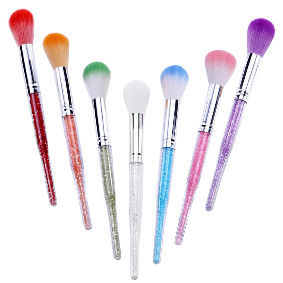 Пылезащитная щетка для ногтей 1 шт. инструмент маникюра красочная длинная ручка с