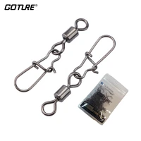goture 200pcslot fishing swivel with snap mszq hooks stainless rolling lure connector for carp fishing accessories tackle